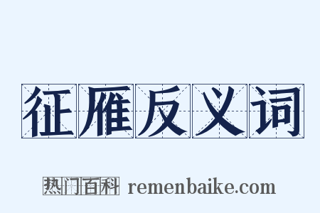 征雁反义词是什么意思的图片